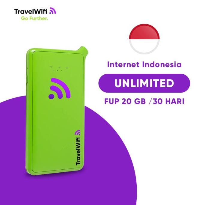 Modem Mifi Internet Indonesia 4G Lte Unlimited Sewa Travel Wifi 20 Gb