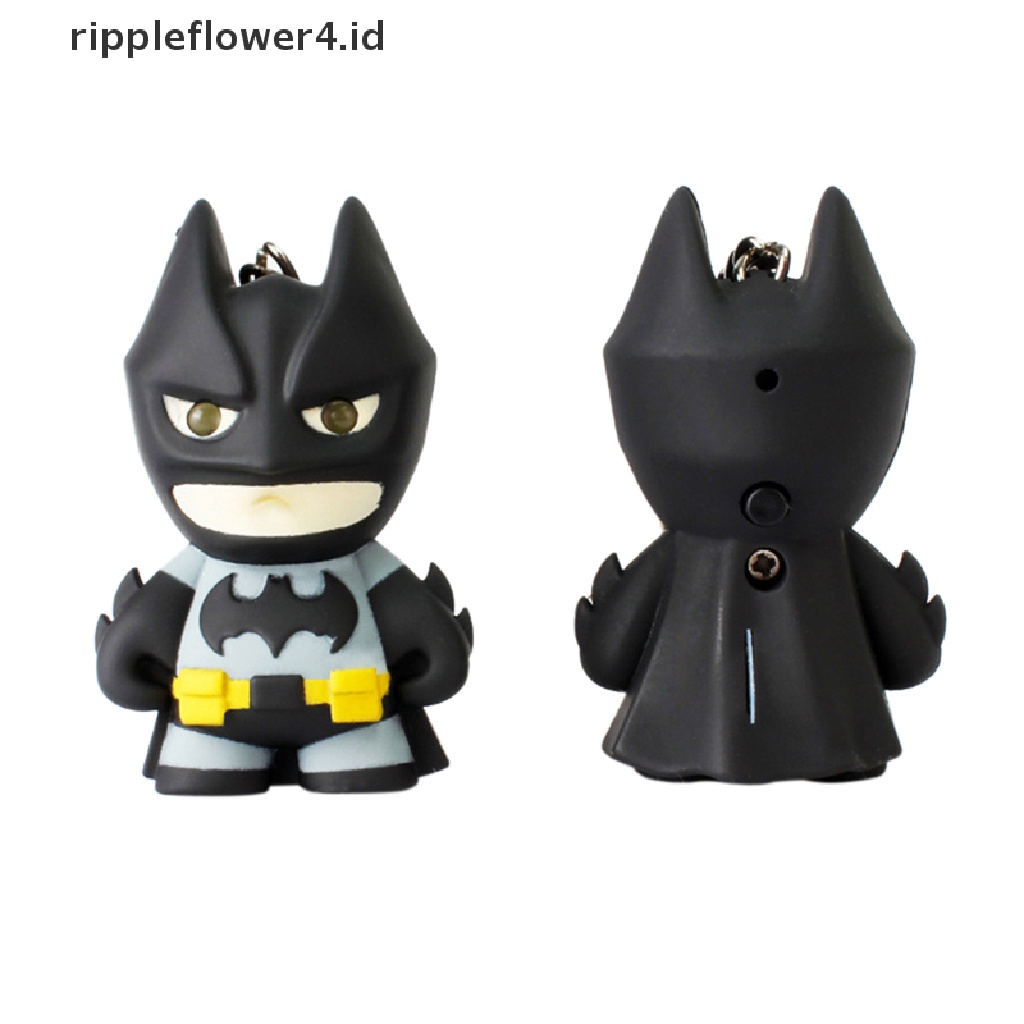 {rippleflower4.id} New arrive Gantungan Kunci Batman Gantungan Kunci Led Dengan Senter Suara Gantungan Kunci Keren~