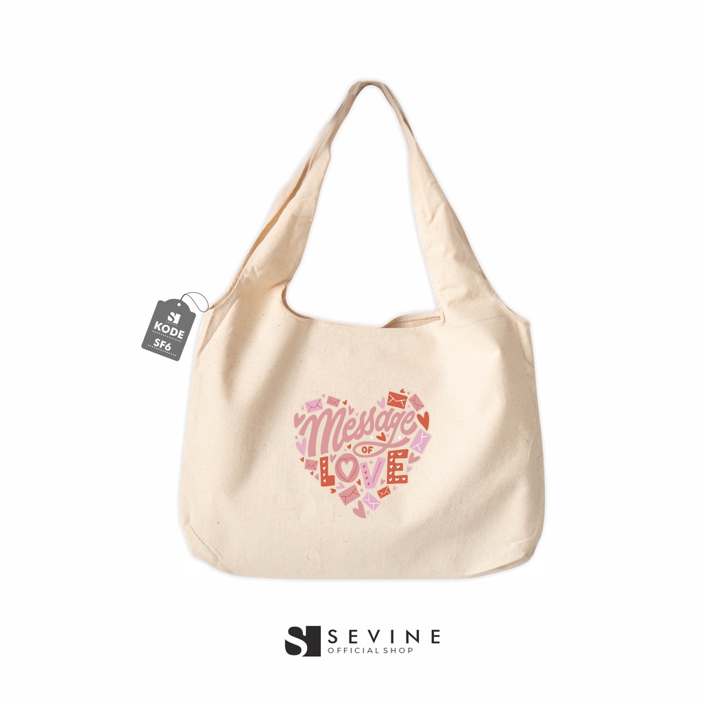 Sevine Tote Bag Kanvas Bonnie Tas Wanita Kuliah Fashion Laptop Totebag Quotes Aesthetic Vintage Pastel Retro Series - SF