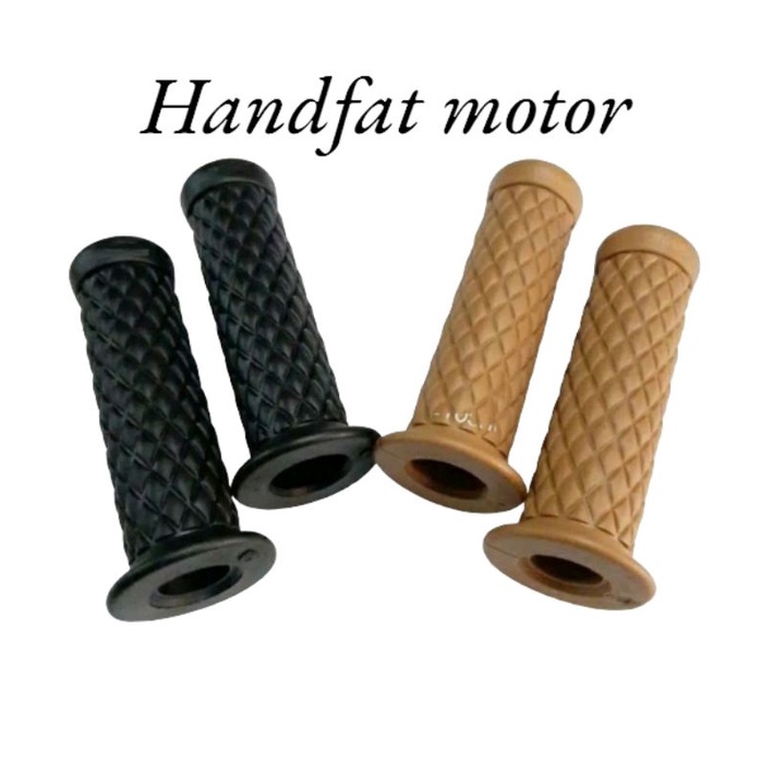 Handgrip Wajik Hitam Coklat Muda Coklat Tua Klasik Caferacer Japstyle Vespa W175 universal motor