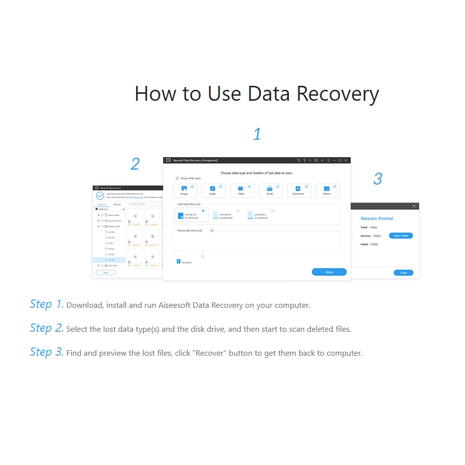 Aiseesoft Data Recovery 2022 Full Lisensi Lifetime Software Recovery Data Hardisk Memory Flashdisk EaseUs Data Recovery Pro