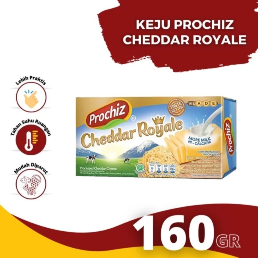 

Keju Cheese Cheddar Royale PROCHIZ Premium 160gr