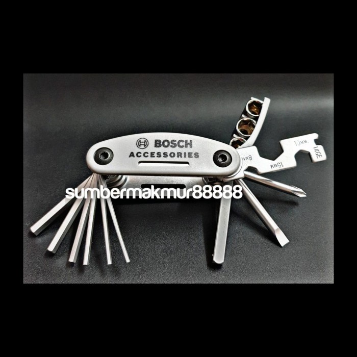 Kunci Lipat Toolkit ToolSet Sepeda 16 in 1 Kunci L Hex Obeng Sok BOSCH