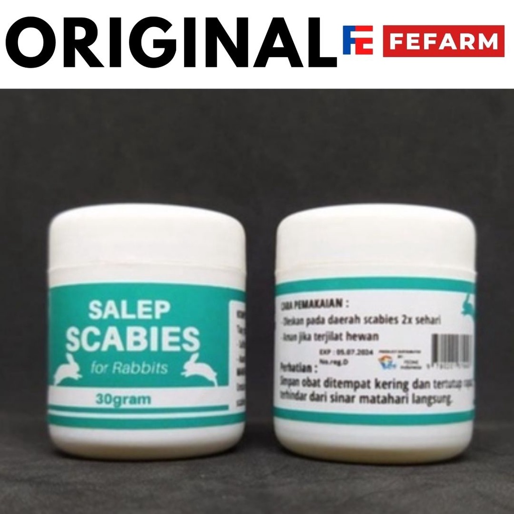 SALEP SCABIES OBAT JAMUR KELINCI SALEP UNTUK MASALAH KULIT KELINCI 30 GRAM SUPER AMPUH AMAN TERJILAT DAN ORIGINAL FEFARM