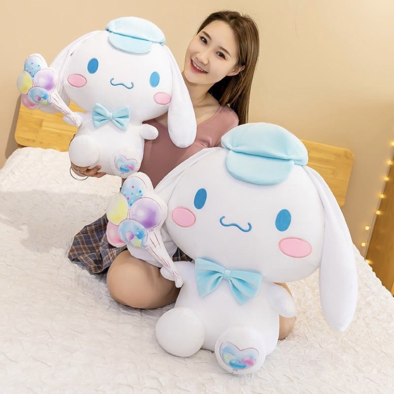 Boneka Karakter Cinnamoroll Balloon Ukuran 35cm dan 45cm Bahan Yelvo Lembut Lucu Bantal Boneka Hadiah Ultah Pacar