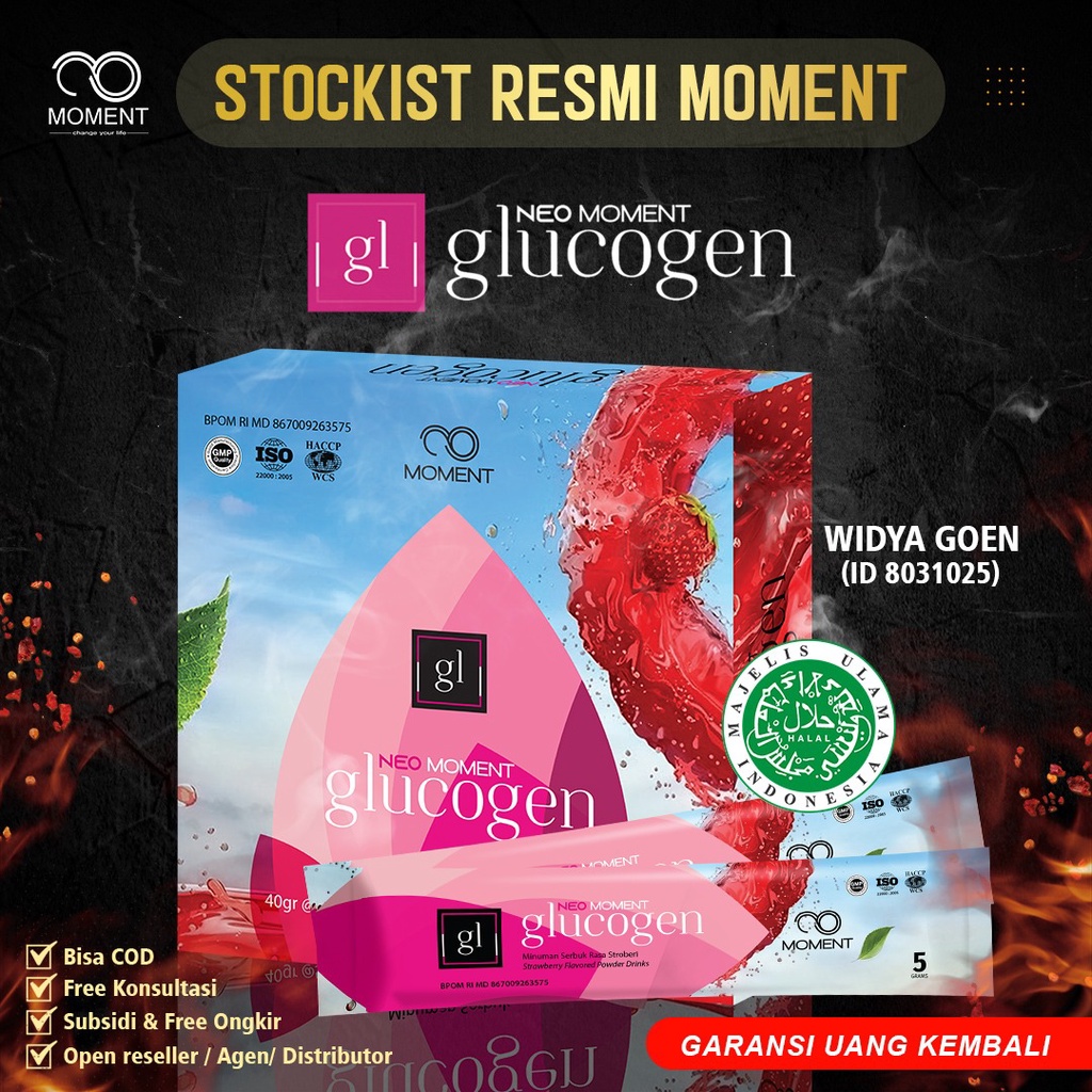 (Asli Ori) Moment Neo Glucogen Suplemen Pemutih Badan-Pemutih Wajah-Promil-Busui & Anti Aging Origin