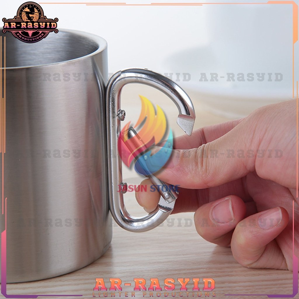 BISA COD! Cangkir Mug Kopi Carabiner Stainless Steel A04