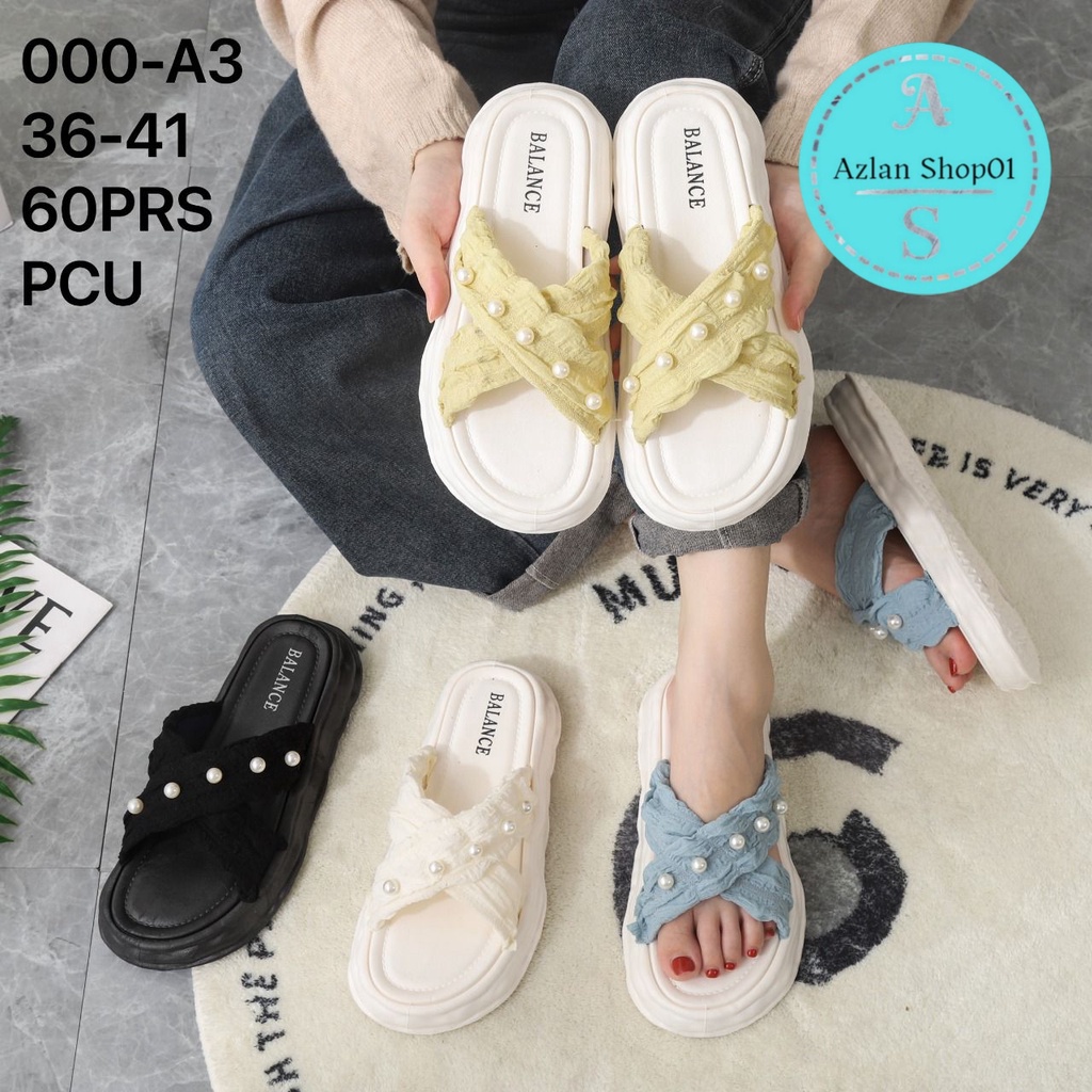 sandal wadges silang mutiara 000 (36-41) sandal terbaru