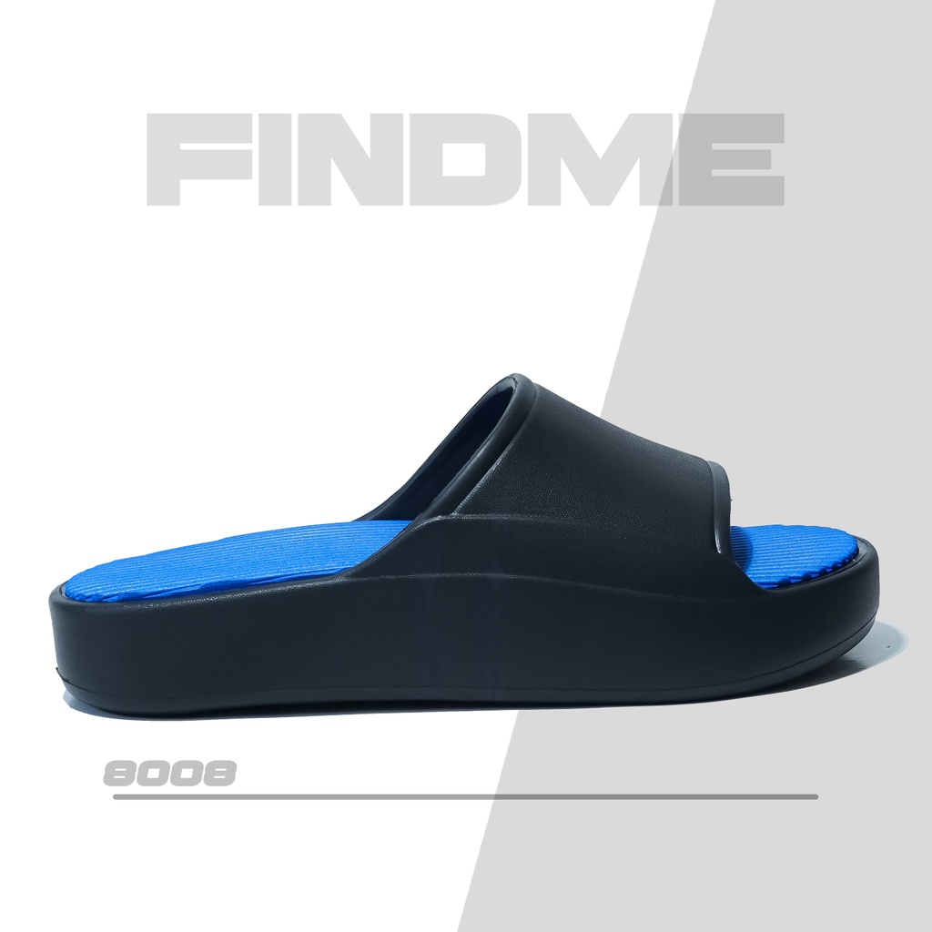 SANDAL WANITA PRIA MODEL SELOP POLOS EMPUK KEKINIAN RUMAH LUAR BAHAN RUBBER IMPORT 8008