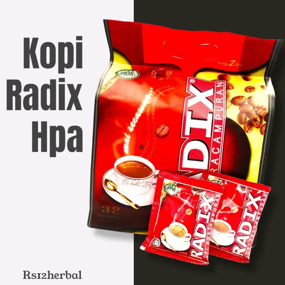 

12.12 MALL Kopi Radix Premix Coffee Kopi Pracampuran Mai Secawan isi 32Sachet HPA Malaysia Original