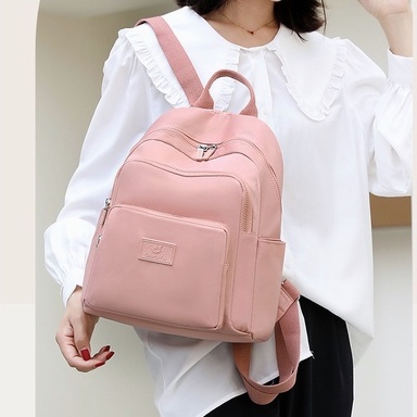 Hathin muii  COLORFUL FOX 0490 Tas Ransel Wanita Backpack Wanita Remaja Tas Anti Air laptop 14 inci WATER RESISTANT