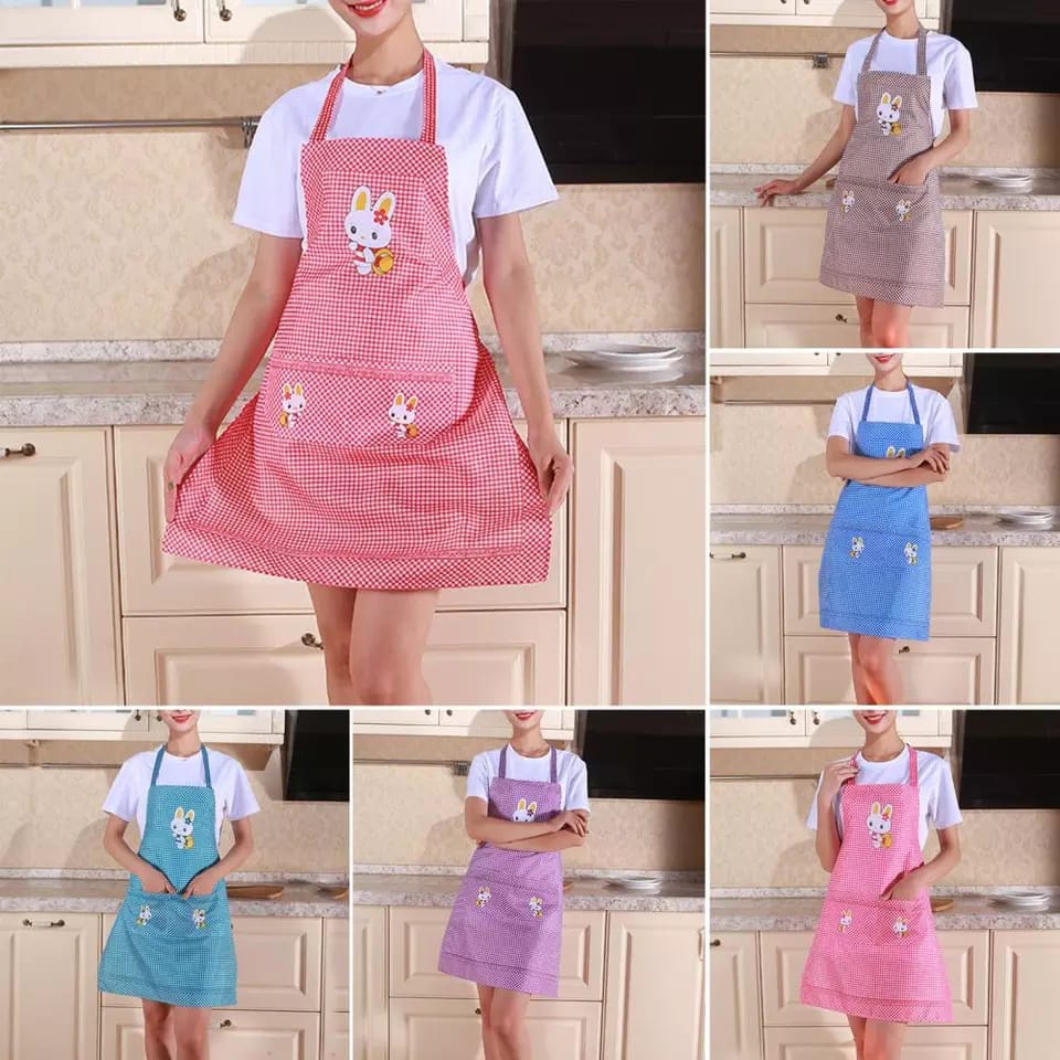 Apron Masak Tahan Percikan Air Celemek Tahan Minyak Poliester
