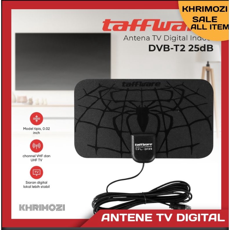 [KMZ] Antena TV Digital Indoor DVB-T2 25db spider pattern V-2