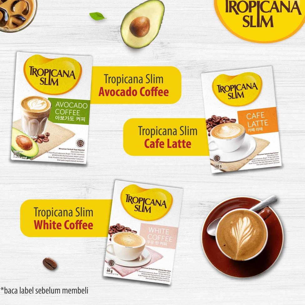 

[PRODUK 6H9KW] Tropicana Slim Avocado Coffee 4 Sachet - Kopi Susu Nikmat Tanpa Gula Pasir 9SV