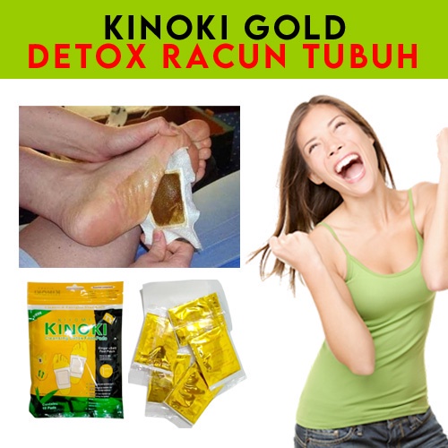 [Paket 10 Pak] Kinoki Gold Koyo Kaki Packing PLASTIK Toksin Racun Tubuh  Seal Kiyome Cleansing Detox Foot Pads