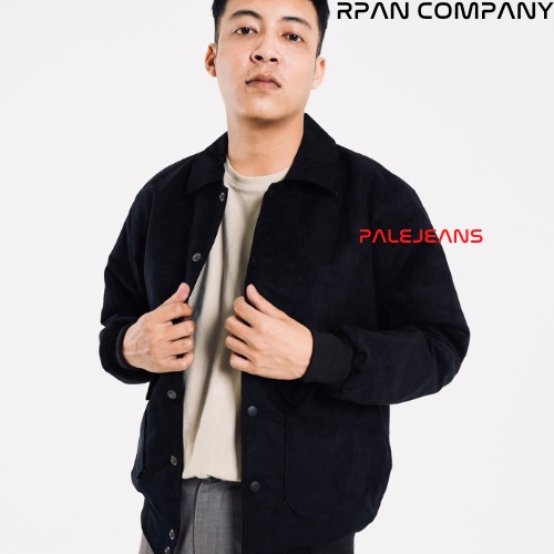 PALEJEANS - Bomber Jacket Suede Kiev Casual Pria / Jaket Bomber Suede Pria Original / Bomber Jacket Kancing Suede Pria.