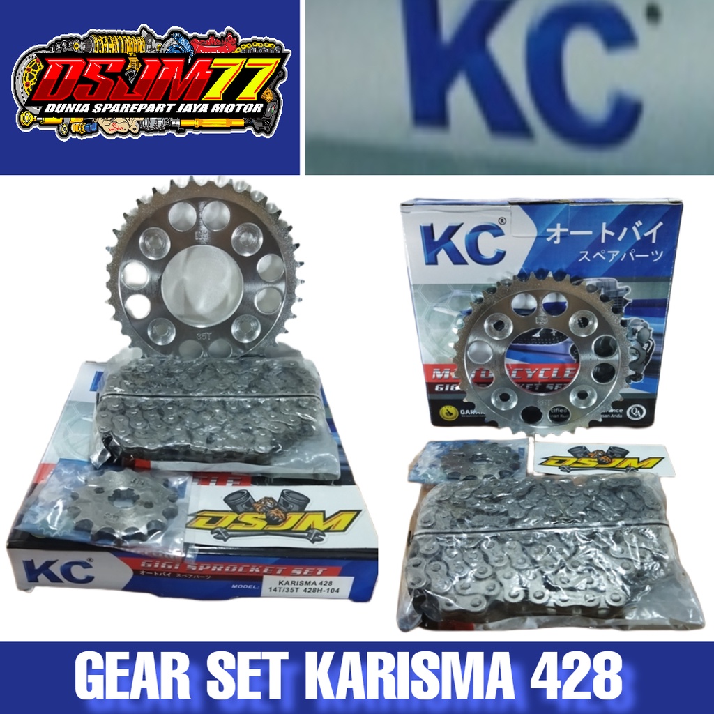 GEAR SET KARISMA GIR PAKET KARISMA SUPRA X 125 KIRANA GIRSET GIR DEPAN KC