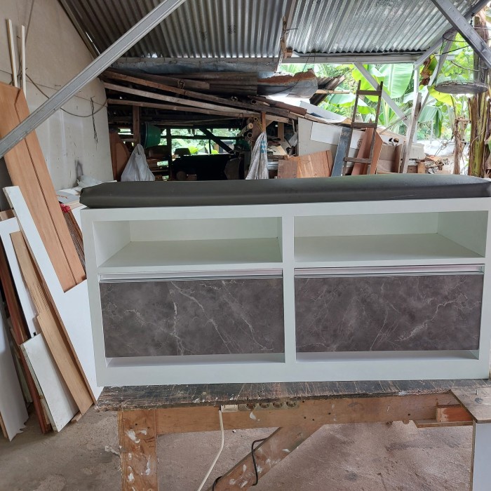 Lemari sepatu rak sepatu hpl laci sepatu