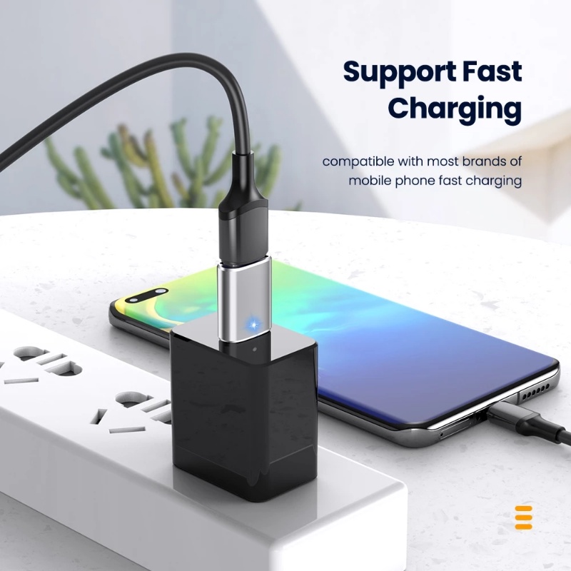 Indikator Lampu LED USB 3.0 Ke Tipe C Adapter OTG USB Type-C Konektor Untuk Laptop Smartphone Adapter