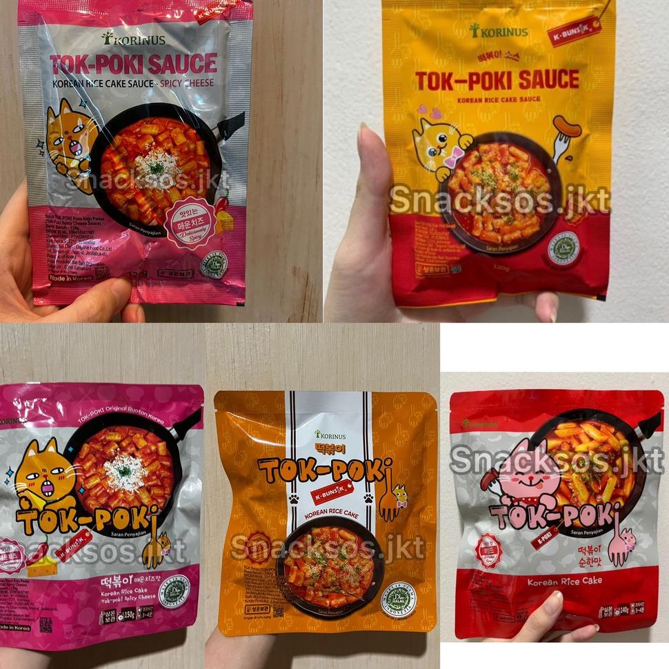 

(PROMO HTK67) Korinus Korean- bunsik Yopokki / Topokki / Tteokbokki SAUCE Saus SWEET&SPICY / MILD / SPICY CHEESE ✬