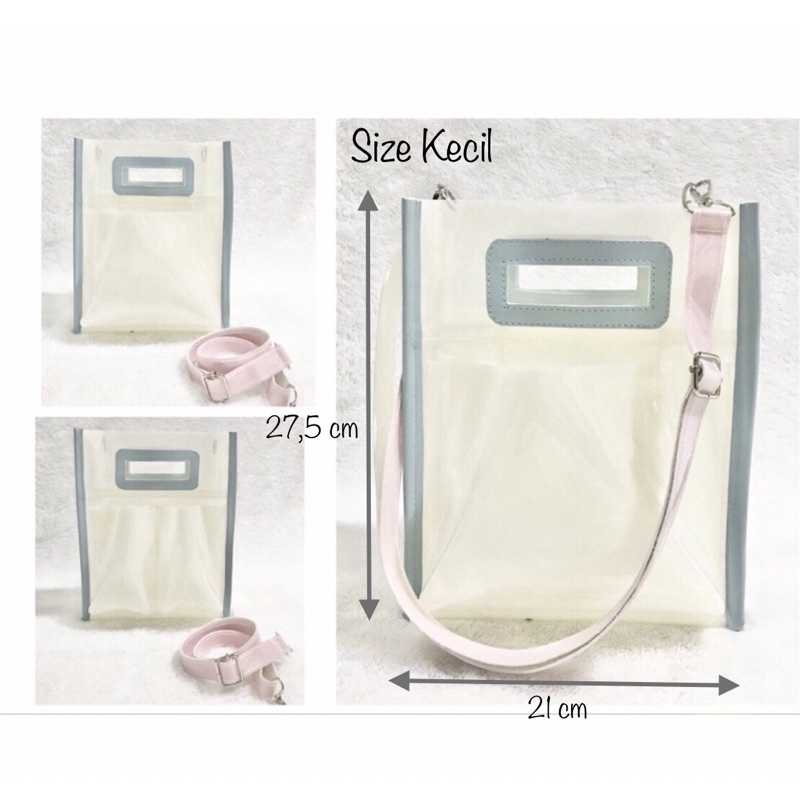 Tas Konser Pvc / Tas new normal /Tas Mika Selempang Wanita / Tas pvc konser / Tas pvc / tas jelly  /Tas Kerja bahu