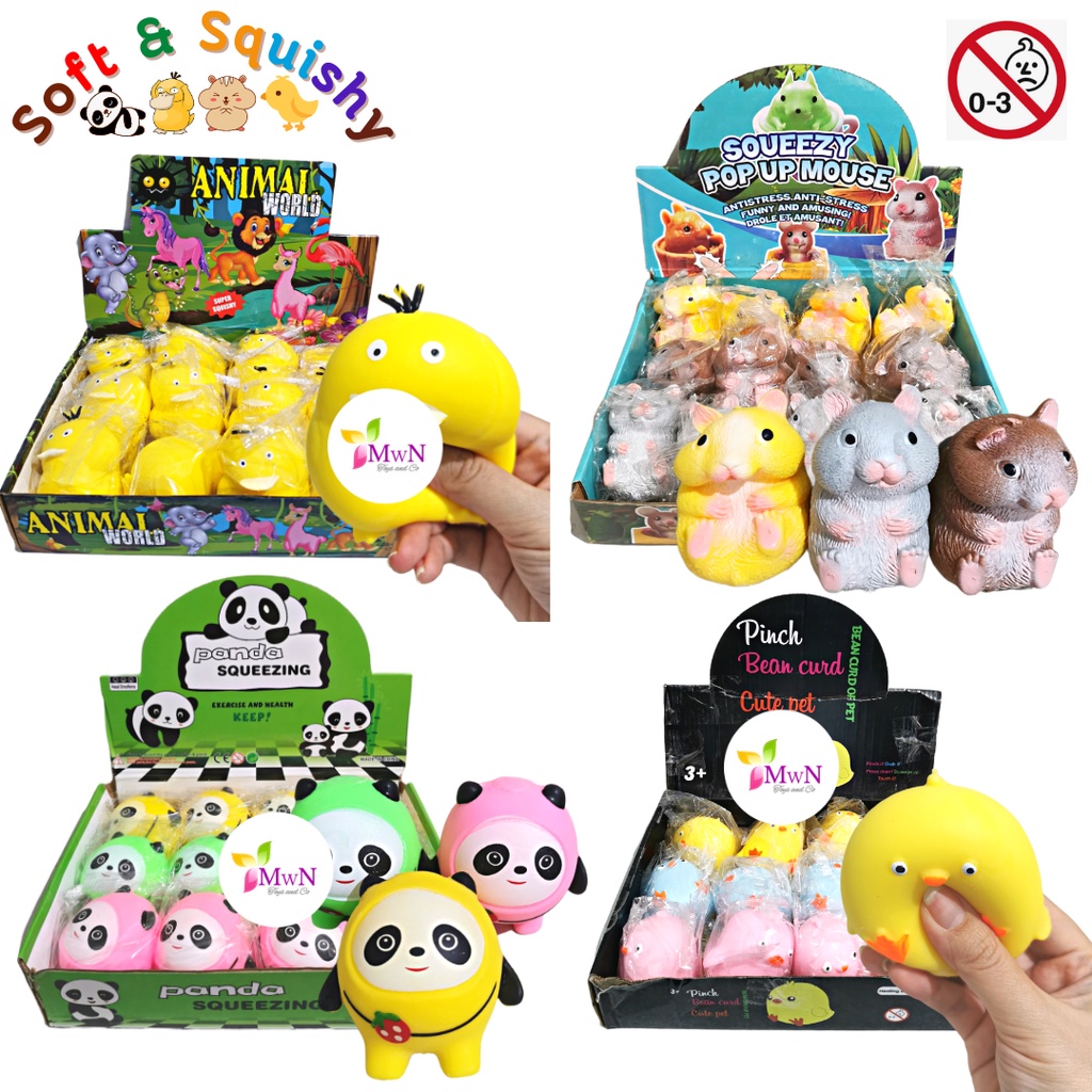 MWN Mainan Soft &amp; Squishy Bentuk Anak Ayam &amp; Anak Bebek Anti stress