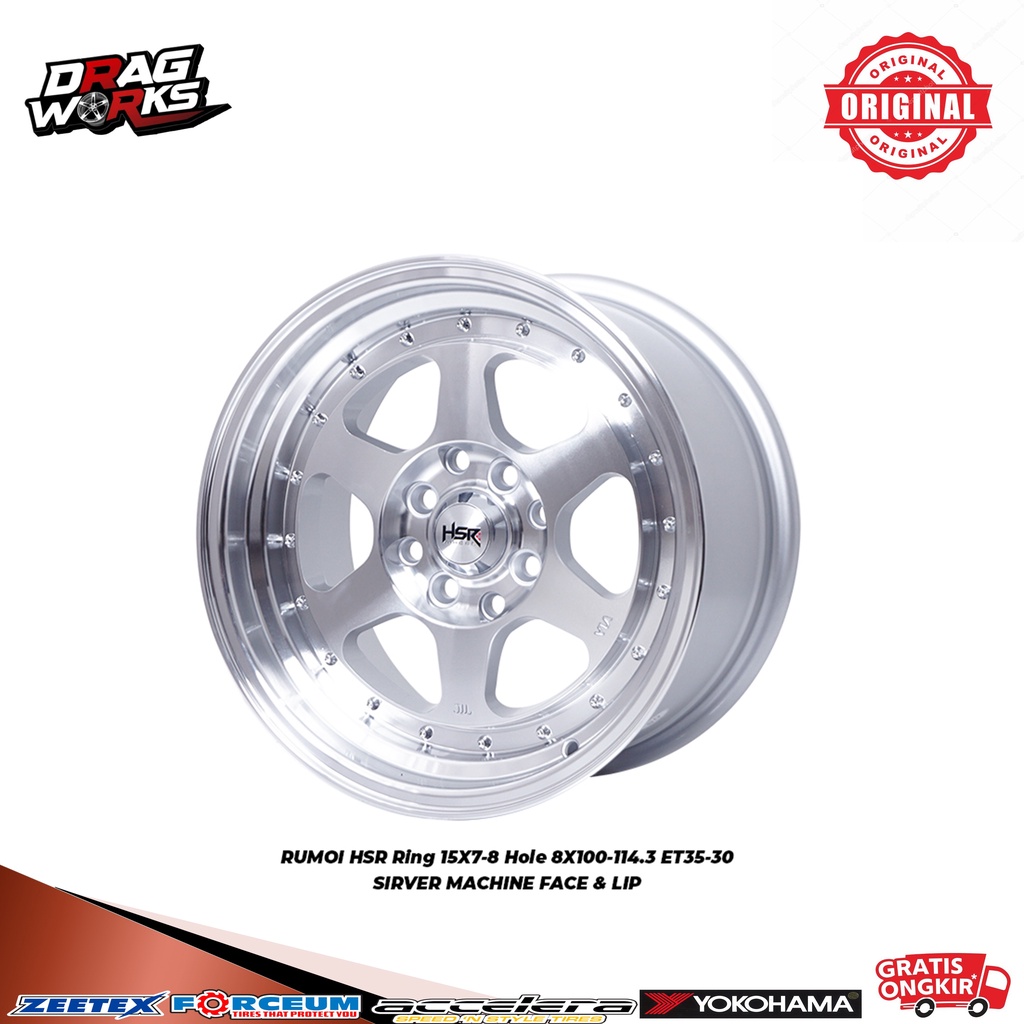 VELG MOBIL RACING RUMOI HSR R15X7/8 H8X100-114,3 ET35/30 SMFL