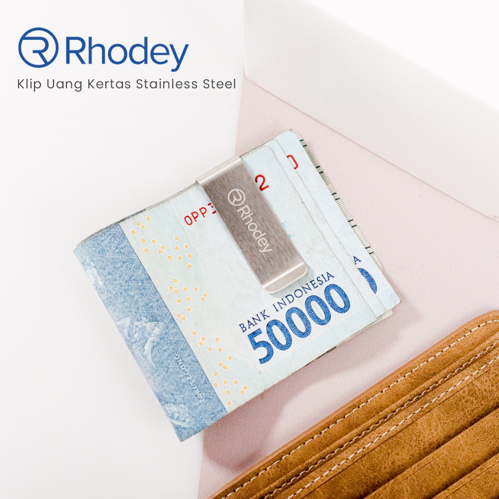 

Penjepit Uang Kertas / Dompet Klip Uang Kertas Stainless Steel Rhodey