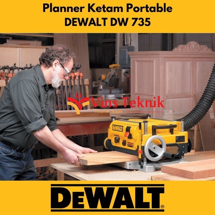 Mesin Serut Planner Ketam Portable Thicknesser 13" Dw735 Dewalt Dw 735