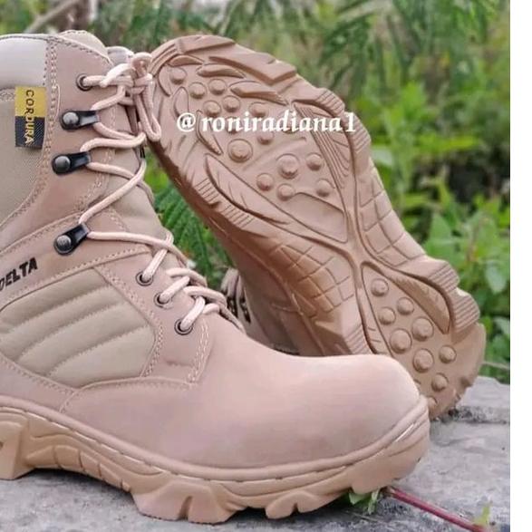 Quality Control✅Sepatu pdl Tactical Tni Satpol pp Porli kamnhan Safety Boot 511 krem 8inc|RA5