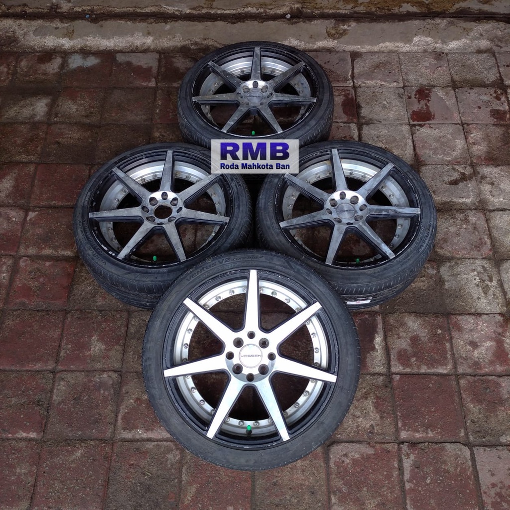 VELG BEKAS COPOTAN MOBIL MODEL VOSSEN RING 17 + BAN BONUSAN VIOS LIMO ETIOS