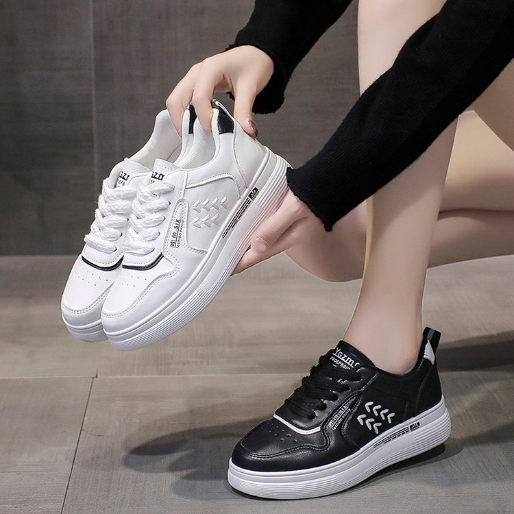 COD POS 174 Sepatu Sneakers Casual Full Black Wanita Import Premium