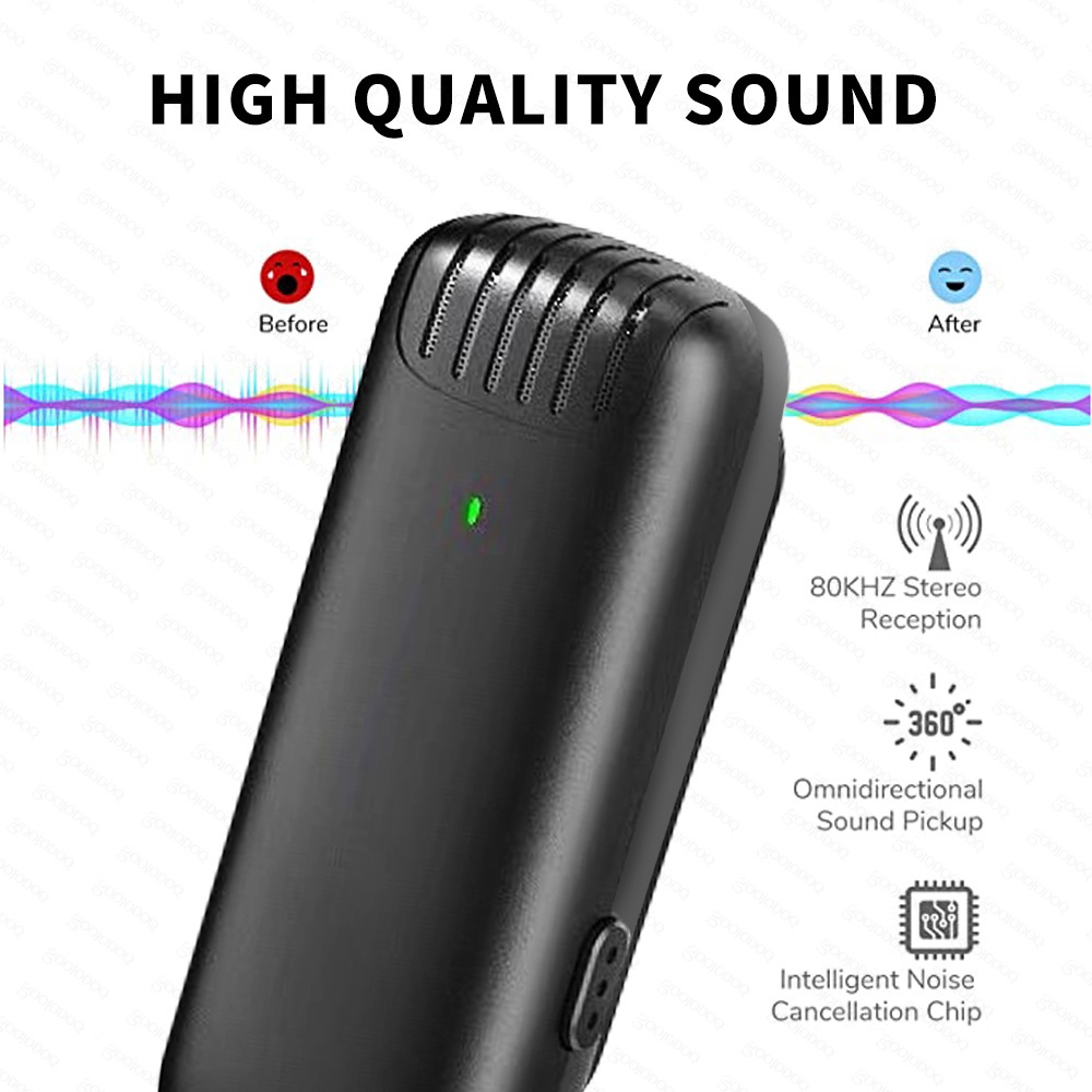 TOPSPOT 2.4G Mikrofon Lavalier Nirkabel dengan Casing Sekaligus Charger for PC/Phone/Camera Mikrofon Lapel Mini microphone mic clip on untuk Merekam YouTube TikTok Facebook Live Stream Vlogging