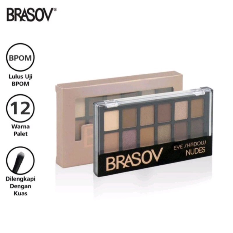 BRASOV EYESADOW PALETTE 12 COLORS - EYESADOW PALETTE 01 - 02