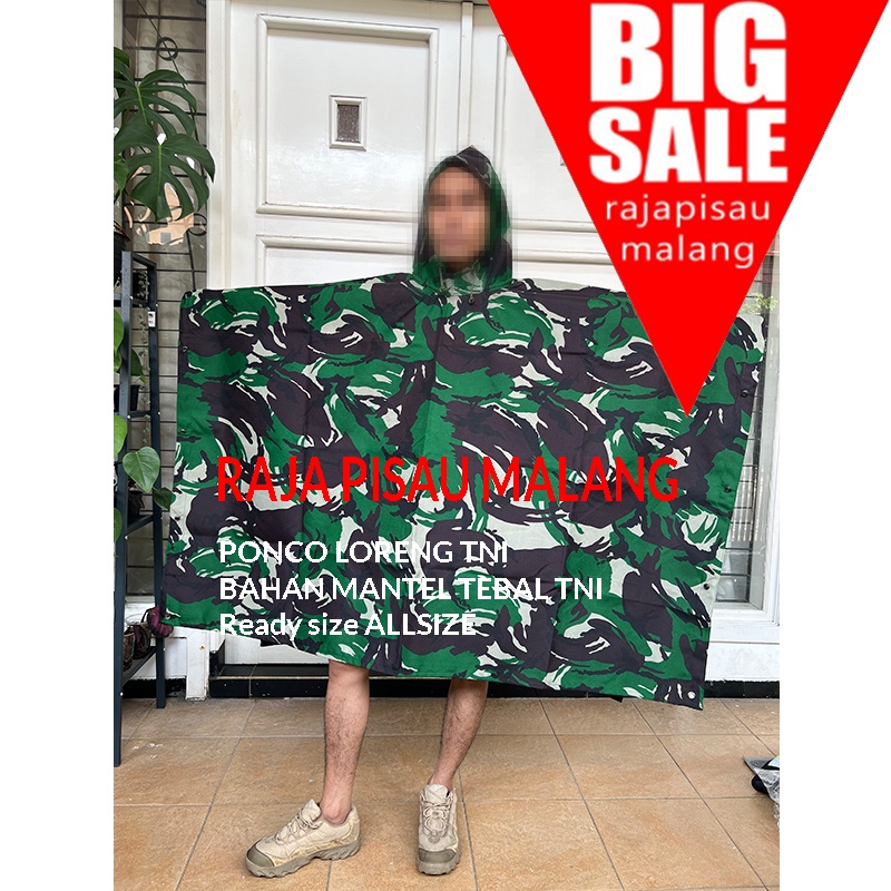 jas hujan jatah loreng/ponco loreng