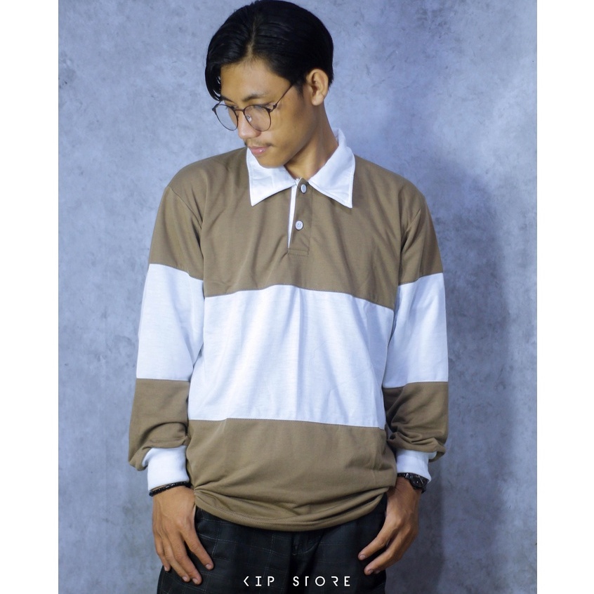 T-SHIRT RUGBY POLO LENGAN PANJANG