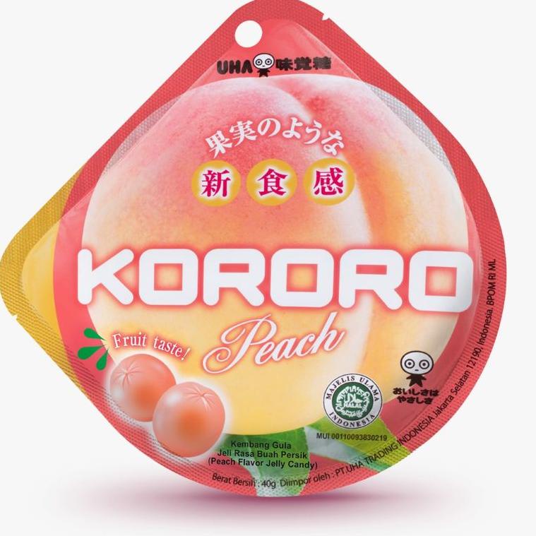 

[KODE KCPVO] Permen KORORO UHA jelly candy Peach, Strawberry, Grape, Muscat, Lychee 40g