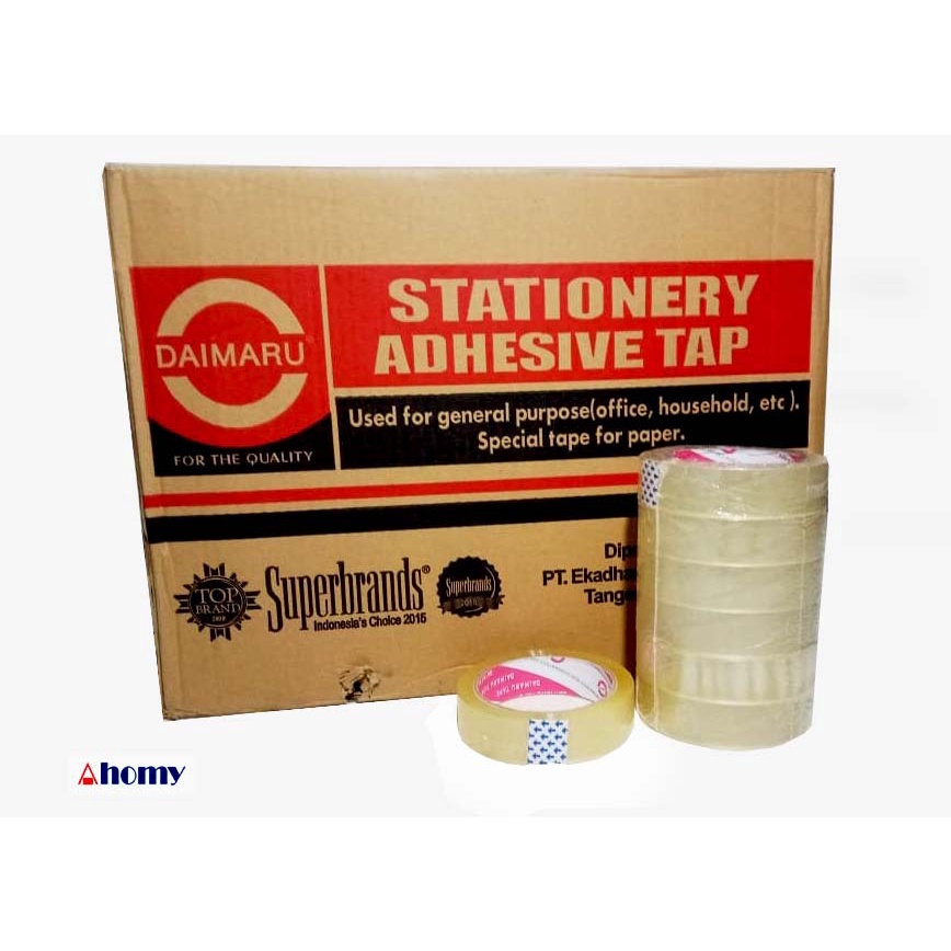 

144pcs lakban bening 1" DAIMARU 24mm x 72y 40mic 24mmx72y industri