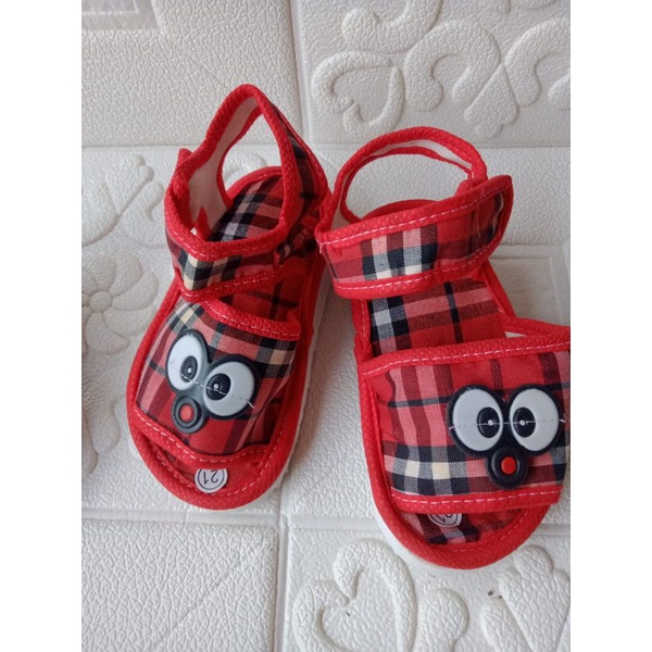 (1-3th) Sandal Gunung anak unisex cewek cowok 1-3 tahun bunyi cit cit motif pancoat kotak / sandal gunung prewalker bayi unisex cewek cowok perempuan laki laki / sepatu sandal anak bayi cowok cewek