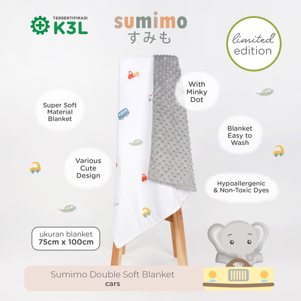 Sumimo Double Soft Newborn Blanket Selimut Bayi