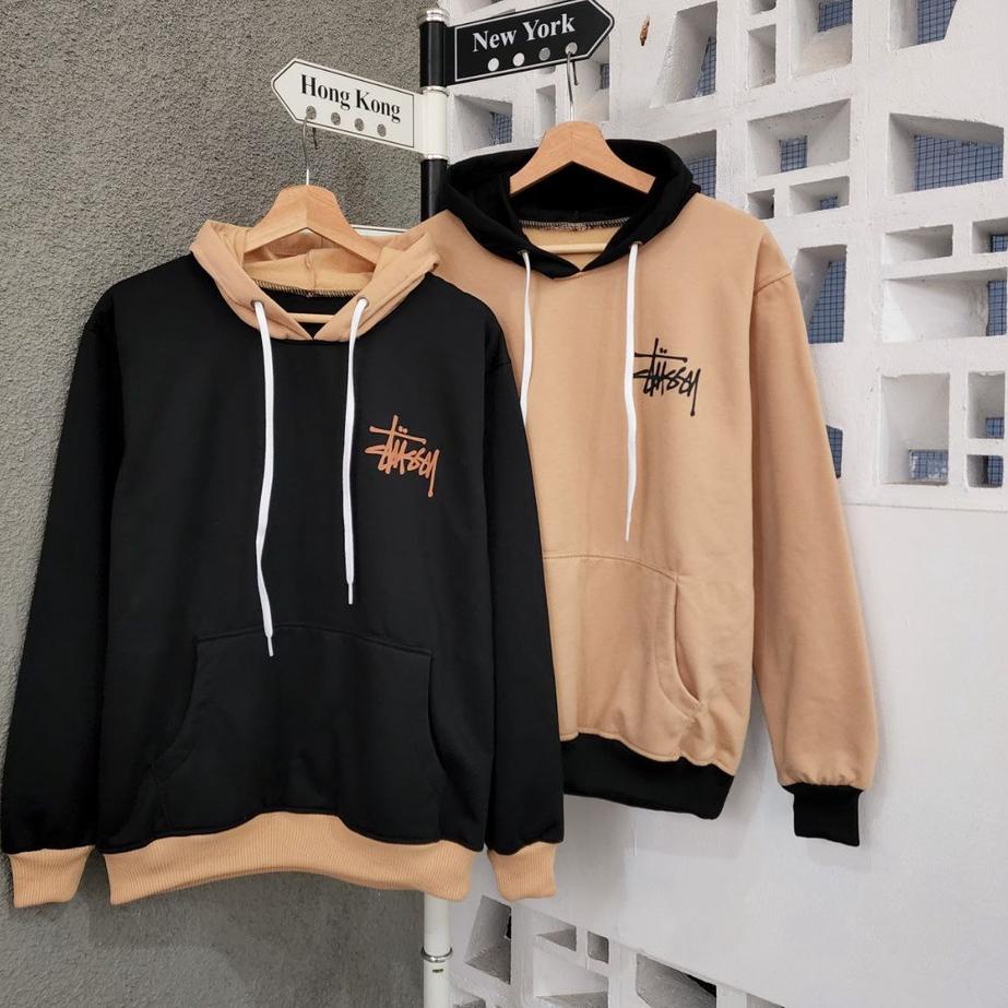 Murah Banget ( isi 2 pcs ) jaket sweater couple pasangan Stusi combi hodie / jaket pasangan pacar / 
