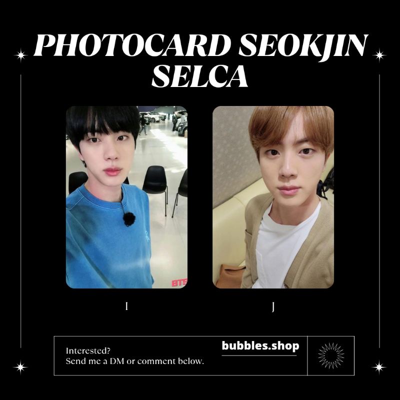 PHOTOCARD UNOFFICIAL SEOKJIN BTS SELCA