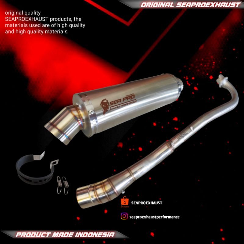 Knalpot Racing Original Seaproexhaust knalpot fullset Jupiter Z1 Sonic satria Fu Jupiter MX mxking