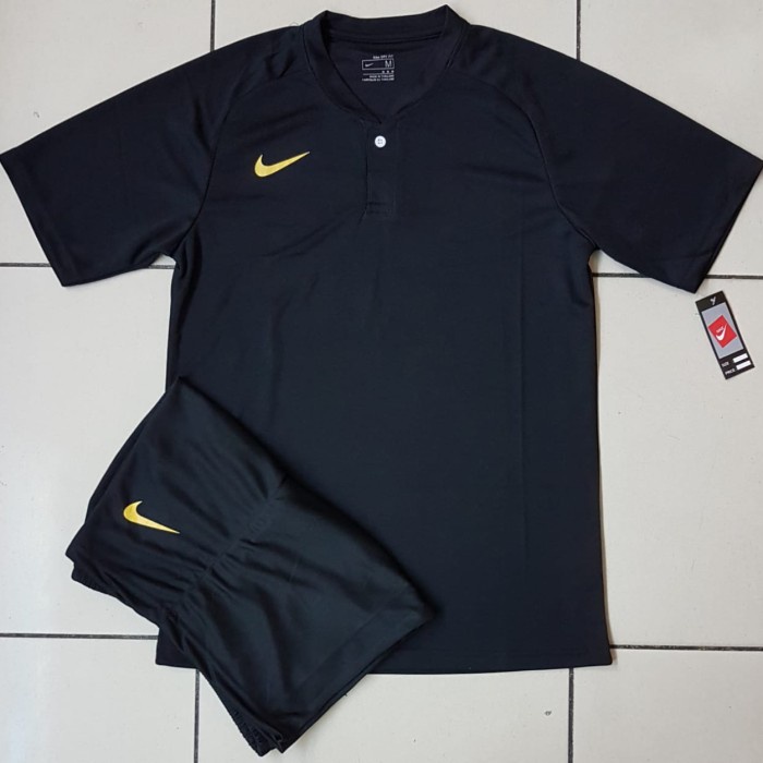 PROMO jersey / stelan futsal nike merah hitam / baju bola dewasa real pick - Hitam, M