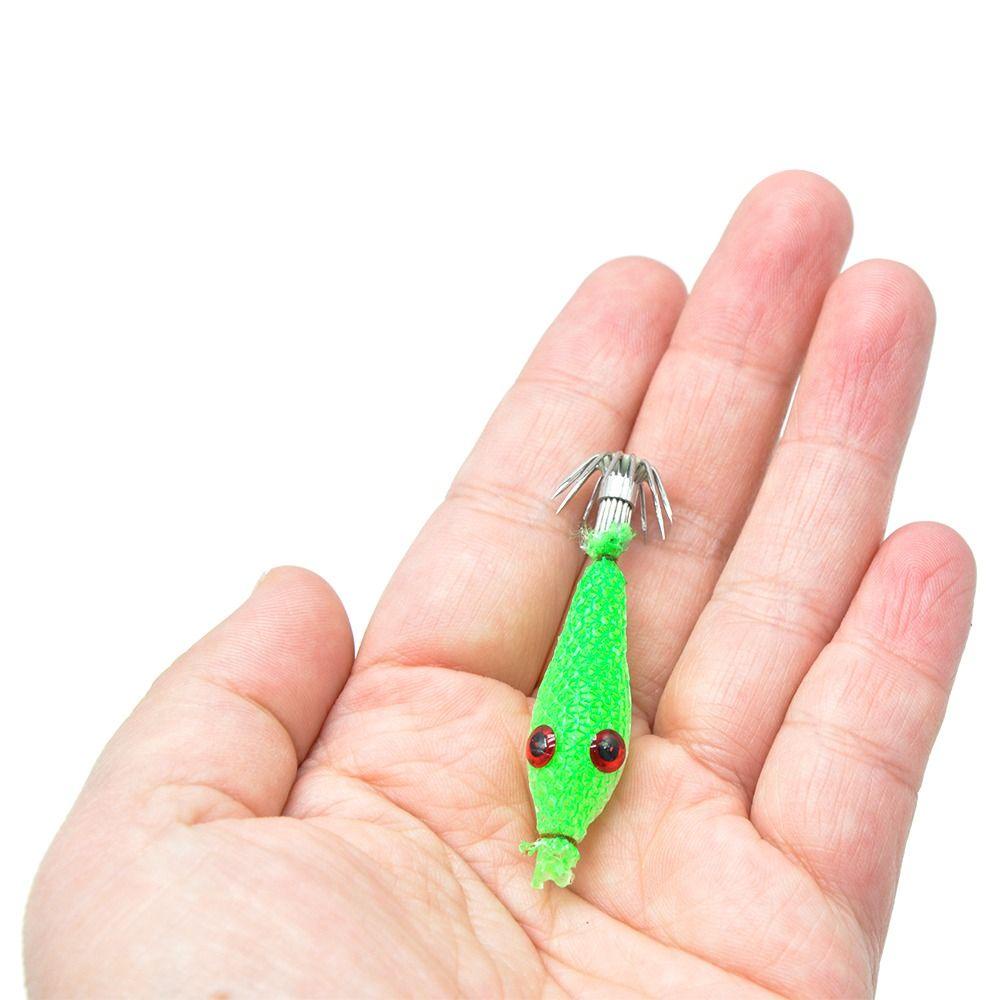 Nanas 7Pcs/Pack Kait Cumi 2.4g 5.5cm Perlengkapan Angling Mikro Mengambang Soft Lure Jig