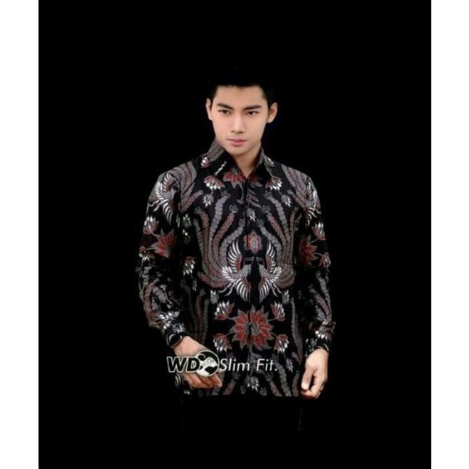 Kemeja Batik Pria Lengan Panjang motif KERATONAN Kode 002 Size M L XL XXL Reguler[GB]