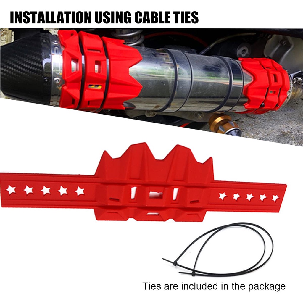 Universal Pelindung Knalpot Karet Anti Panas Knalpot Pelindung Cover Pelindung Silencer Ujung Knalpot