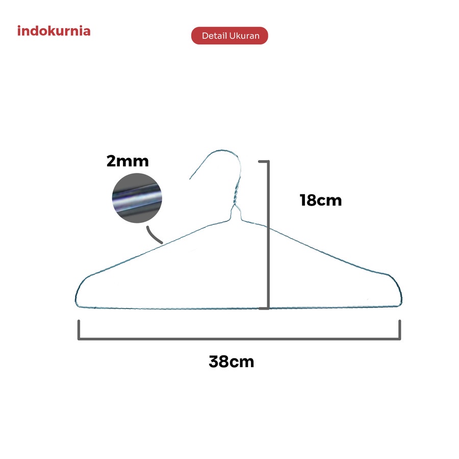 IK - 10pcs Gantungan Baju Kawat Hanger Kawat Termurah