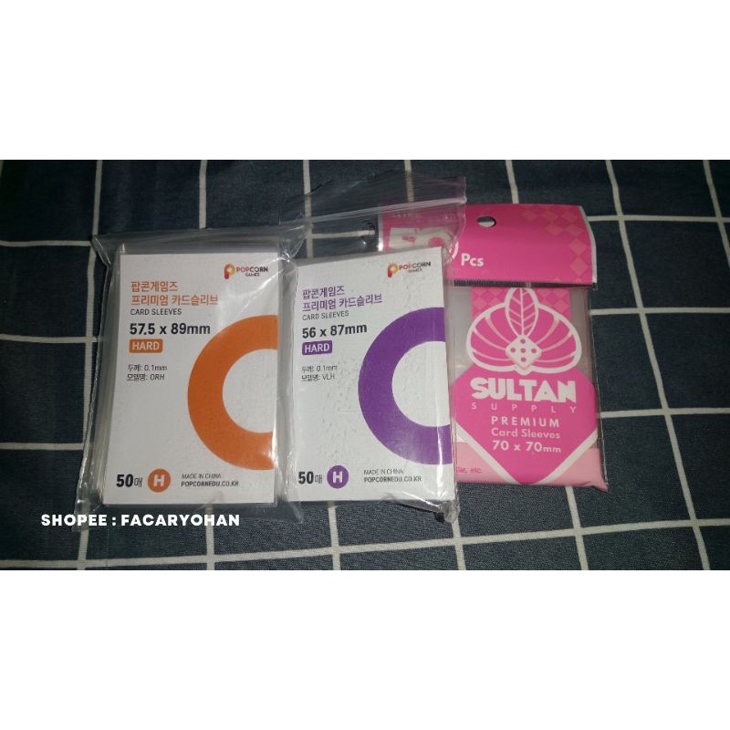 Sharing Inner sleeve photocard Popcorn Korea 56 mm x 87 mm; 57,5 mm x 89mm dan Sultan 70 mm x 70 mm