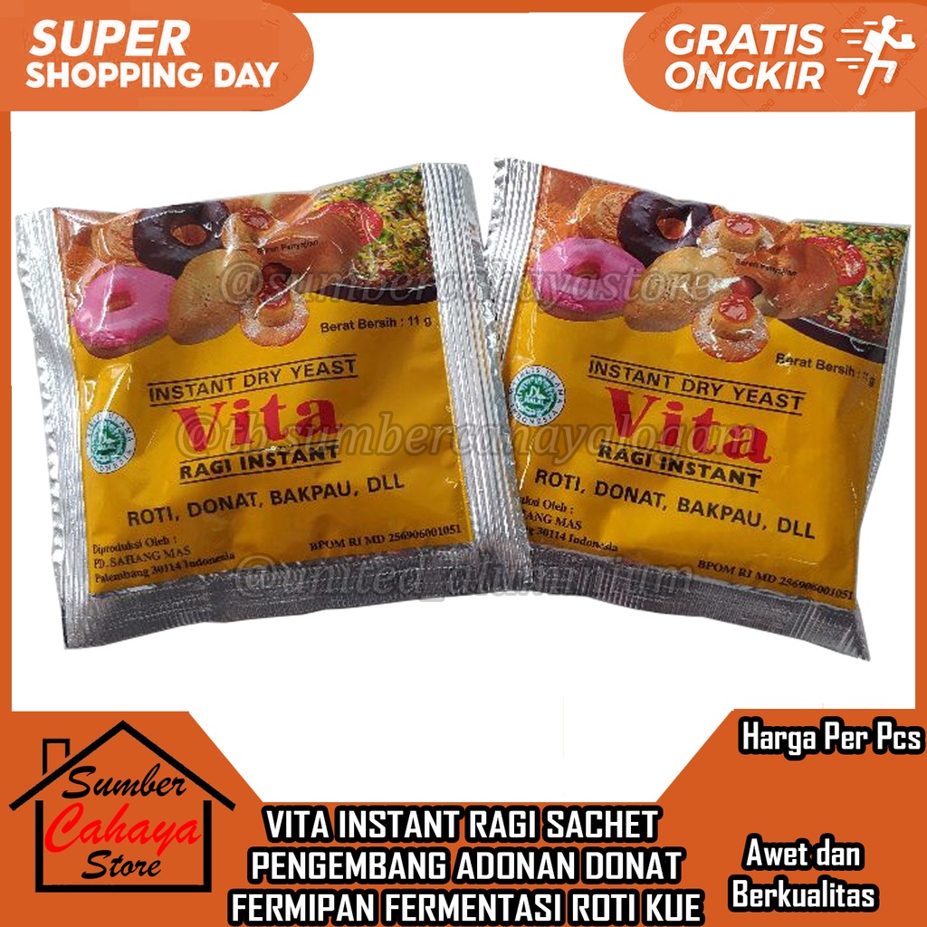 

VITA INSTANT RAGI SACHET PENGEMBANG ADONAN DONAT FERMENTASI FERMEN KUE ROTI INSTAN KERING BUBUK POWDER RAGE FOOD GRADE SACHETAN BAKING KEMASAN PLASTIK PELASTIK DONUT FITA PITA FERMIPAN PERMIPAN PERMIFAN MAURI PAN MAURIPAN BAKPAO PELEMBUT